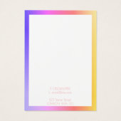 Einfache Ohrring-Display-Karte mit farbenfroher Gr (Rückseite)