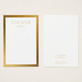 Einfache Ohrring-Display-Karte mit Goldgrenze (Vorne & Hinten)