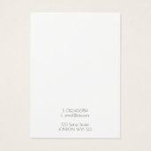 Einfache Ohrring-Grafikkarte mit Monogramm (Rückseite)