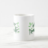 Einfache Ökologische Umgebung Fettleber Grüne Blät Kaffeetasse (Mittel)
