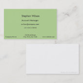 Einfache Olive Green Business Cards Single Color Visitenkarte (Vorne/Hinten)