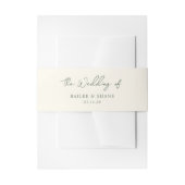 Einfache Olive Green Moderne Hochzeit Einladungsbanderole (Vorderseite Beispiel)