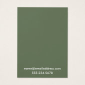 Einfache Olive Green Oring Holder-Display-Karten (Rückseite)