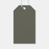 Einfache Olive Green wird meine Bridesmaid sein Geschenkanhänger (Rückseite)