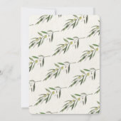 Einfache Olive-Zweigstelle Einladung (Rückseite)