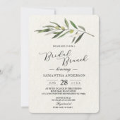 Einfache Olive-Zweigstelle Einladung (Vorderseite)