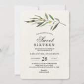 Einfache Olive-Zweigstelle Einladung (Vorderseite)