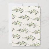 Einfache Olive-Zweigstelle Einladung (Rückseite)