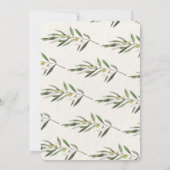 Einfache Olive-Zweigstelle Einladung (Rückseite)