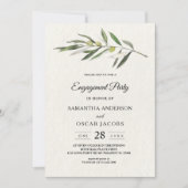 Einfache Olive-Zweigstelle Einladung (Vorderseite)