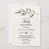 Einfache Olive-Zweigstelle Einladung (Vorderseite)