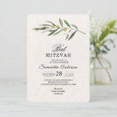 Einfache Olive-Zweigstelle Einladung (Stehend Vorderseite)