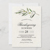 Einfache Olive-Zweigstelle Einladung (Vorderseite)