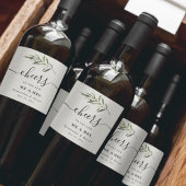 Einfache Olive-Zweigstelle Weinetikett