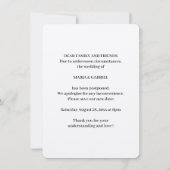 Einfache Olivenzweigung. Rustikaler Krafteinbruch Save The Date (Rückseite)