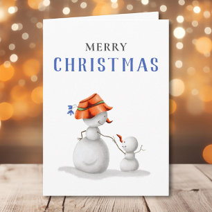 Einfache Oma Snowman Frohe Weihnachten Karte