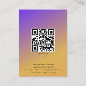 Einfache Ombre Artisan Earring Display Cards Telefonnummerkarte (Rückseite)