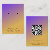 Einfache Ombre Artisan Earring Display Cards Telefonnummerkarte (Vorne/Hinten)