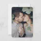 Einfache Ombre Gradient Terracotta & Gelbe Hochzei Save The Date (Rückseite)