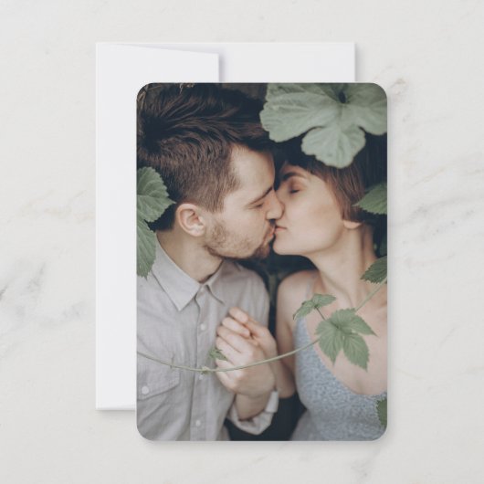 Einfache Ombre Gradient Terracotta & Gelbe Hochzei Save The Date (Rückseite)