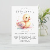 Einfache Online Duck Baby Dusche Einladung (Stehend Vorderseite)