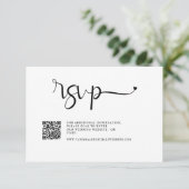 Einfache Online-Website Hochzeitkalligrafie RSVP Karte (Stehend Vorderseite)