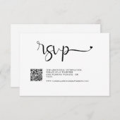 Einfache Online-Website Hochzeitkalligrafie RSVP Karte (Vorne/Hinten)