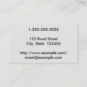 Einfache Ophthalmologin-Visitenkarte Visitenkarte (Rückseite)