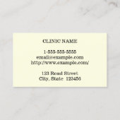 Einfache Ophthalmologin-Visitenkarte Visitenkarte (Rückseite)