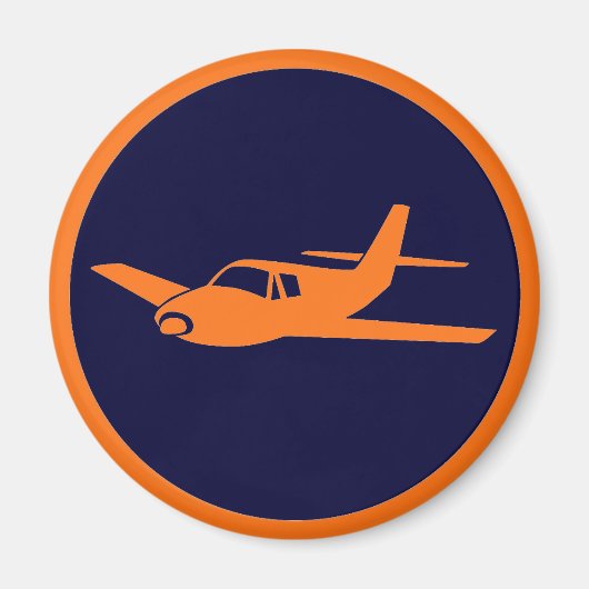 Einfache orange-blaue Flugzeugmagnete Magnet (Vorne)