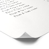 Einfache Orange Boho Botanische Hochzeitsskala Poster (Ecke)