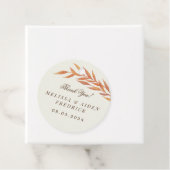 Einfache Orange Branch Herbsthochzeit Geschenkanhänger (Beispiel)