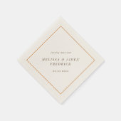 Einfache Orange Branch Herbsthochzeit Serviette (Ecke)