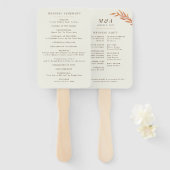 Einfache Orange Branch-Hochzeit im Herbst Fächer (Vorne und Hinten)