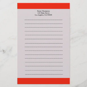 Einfache Orange Briefpapier