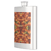 Einfache orange Frucht mit Namen minimal benutzerd Flachmann (Links)