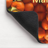 Einfache orange Frucht mit Namen minimal benutzerd Mousepad (Ecke)