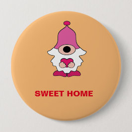 EINFACHE ORANGE GENOME SWEET ZUHAUSE MAGNET BUTTON