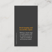 Einfache orange, graue u. weiße Kreis-Visitenkarte Visitenkarte (Rückseite)