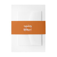 Einfache Orange Moderne Minimalistische Braut und