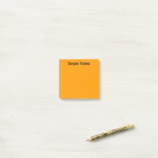 einfache Orange Post-it Klebezettel (Auf Schreibtisch)