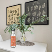 Einfache, orange-rosa Wildblume Edelstahlflasche