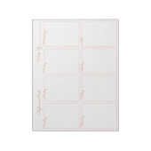 Einfache Orange Thin Border Name Weekly Planner Notizblock (Rotiert)
