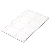 Einfache Orange Thin Border Name Weekly Planner Notizblock (angewinkelt)