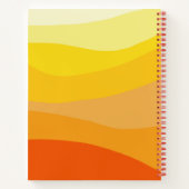 Einfache Orange Yellow Journal-Notizen personalisi Notizblock (Rückseite)