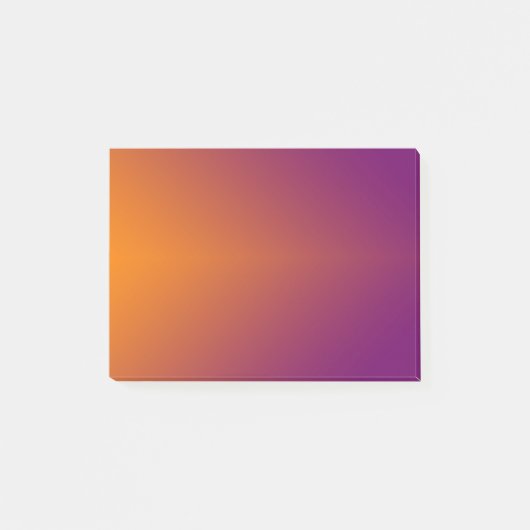 Einfache Orange zu Lila Post-it Klebezettel (Vorderseite)