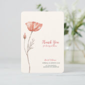 Einfache Orangefarbene Dankeskkarte Dankeskarte (Stehend Vorderseite)