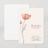 Einfache Orangefarbene Dankeskkarte Dankeskarte (Vorne/Hinten)