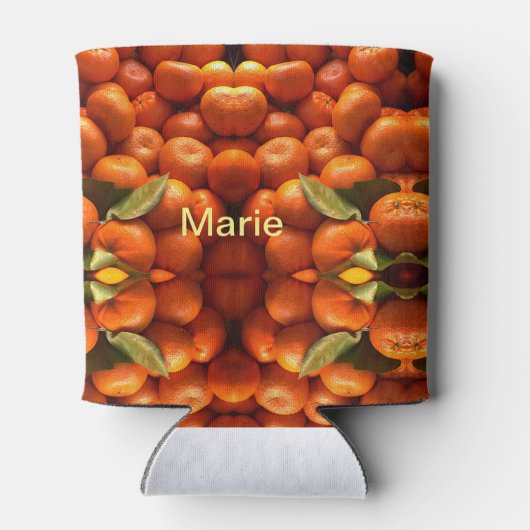 Einfache orangefarbene Früchte geben minimalen Nam Dosenkühler (Rückseite)