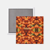 Einfache orangefarbene Früchte geben minimalen Nam Magnet (Vorderseite/Rückseite)